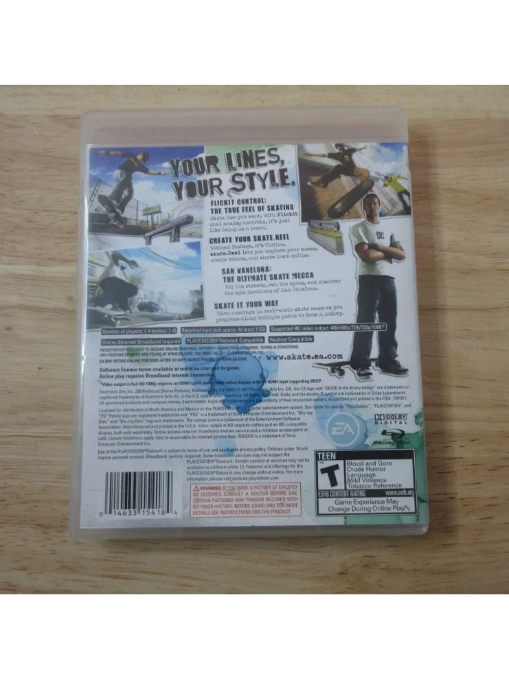 Skate Sony PlayStation 3 CIB Complete w/ Manual 2007 PS3